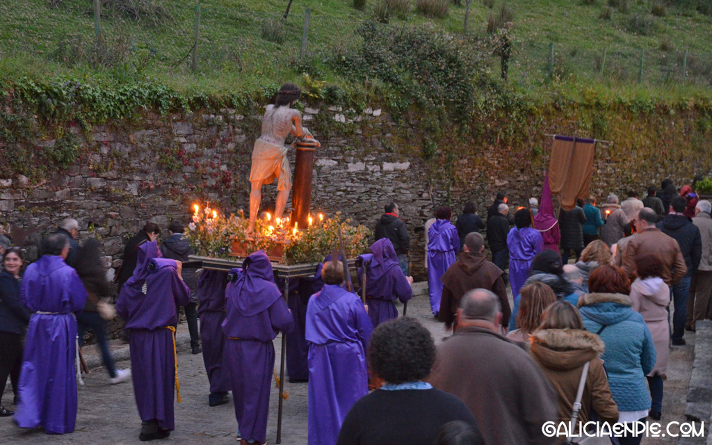 Cristo da Flaxelación. Procesión do Prendemento. Semana Santa en Mondoñedo. 