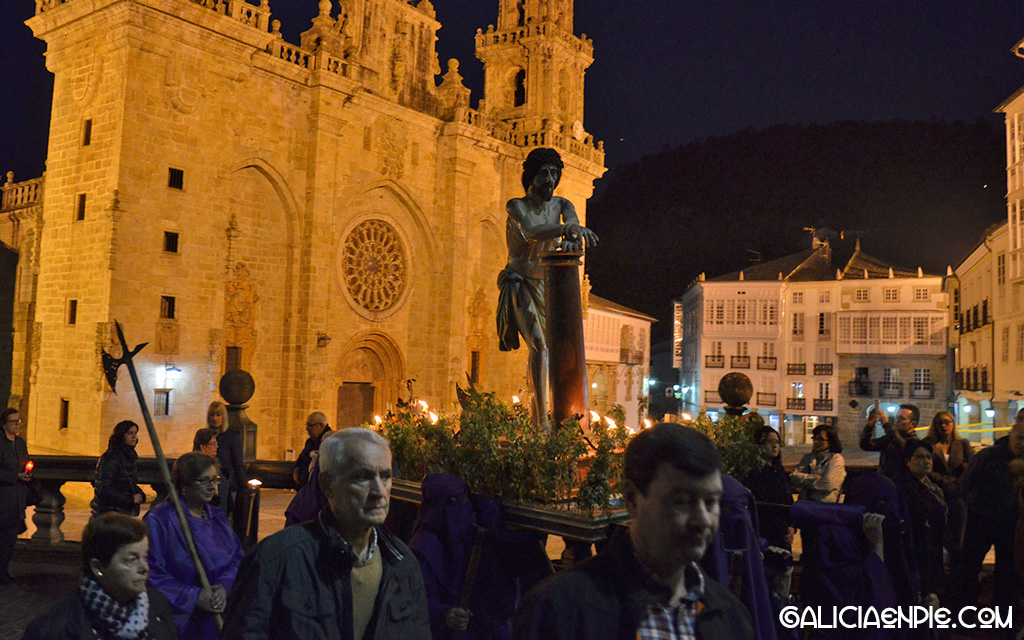 Cristo da Flaxelación. Procesión do Prendemento. Semana Santa en Mondoñedo.